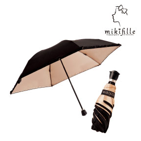 写真：【販売終了】mikifille 白川みきのおリボンUVカット折りたたみ日傘